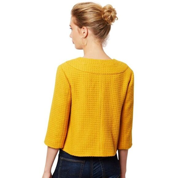 Tabitha Anthropologie Marigold Wool Blend Swing Coat - Picture 3 of 8